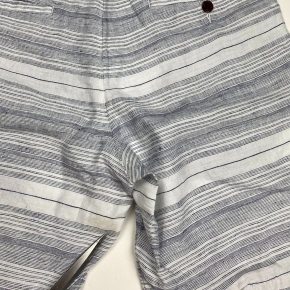 J.CREW Stanton 100% Linen Shorts Mens 32 Gray White - Picture 4 of 12